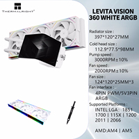 Refroidisseur AIO pour processeur Thermalright Levita Vision White 360 mm Argb avec écran incurvé de 6,67 pouces 2K 60 Hz