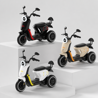 Moto pour enfants tout-terrain avec roues EVA silencieuses, son de moteur réaliste, portes ouvrables, sièges en cuir, certification de sécurité