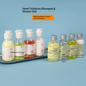 Ensemble de gel douche pour hôtel en flacon de 30 ml, après-shampoing de 45 ml, lotion pour la peau, shampoing jetable, logo personnalisable, utilisation en voyage et en spa - Product Image 4