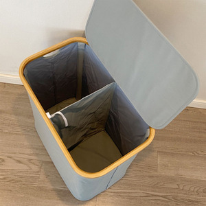 Tùy Chỉnh Logo Chất Lượng Cao Oxford Folding <span class=keywords><strong>Hamper</strong></span> Linh Hoạt Chia Có Thể Gập Lại Giỏ Giặt Với Bìa - Product Image 5