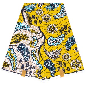 Tissu africain imprimé Ankara en polyester, motif floral coloré ethnique, pour confection de vêtements féminins. - Product Image 5