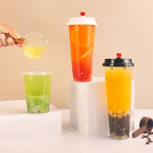 Vasos de Plástico Desechables para Bebidas Frías y Calientes de 90 mm, con Tapa y Pajita, para Té de Burbujas, Café, Jugos, con Logotipo Personalizado para Restaurantes, Venta al por Mayor - Product Image 4