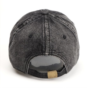 Distressed Denim Baseball <b>Cap</b> With Butterfly Applique For <b>Women</b> Casual Wear 100 Cotton Hat - Product Image 4