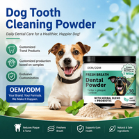 Poudre dentaire naturelle pour animaux de compagnie, sans alcool, sans parfum, haleine fraîche, plaque dentaire, tartre, OEM, marque privée