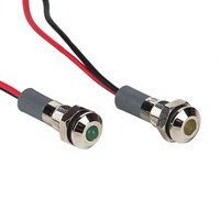 6mm Metall-LED-Signalleuchte Explosionsgeschützt IP65 Wasserdicht DC 3-6V 12-24V Ausrüstung RGB LED-Anzeigeleuchte Mit 15cm Kabelanschlüssen