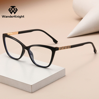 Montures de lunettes de luxe personnalisées pour femme, anti-lumière bleue, montures optiques personnalisables en matériau TR, Gafas