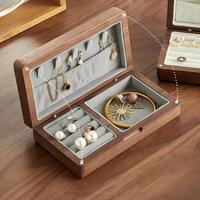 Boîte à bijoux en bois de luxe, organisateur de rangement multi-compartiments pour bagues, boucles d'oreilles, colliers, bracelets, rangement à domicile et cadeau de fête