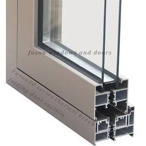 Puertas Plegables de Vidrio Templado con Aislamiento Térmico y Acústico Estilo Nórdico Fuson, Puertas Plegables Tipo Acordeón para Patio y Balcón - Product Image 5