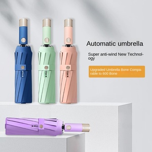 12 Bone Fully <b>Automatic</b> Modern Business Advertising <b>Umbrella</b> Iron Tube 105cm Open Diameter One Button Open Printable for Travel - Product Image 2