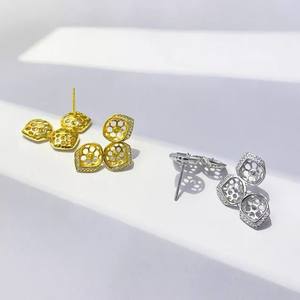 22639DIY Pendientes de Plata S925 con Soporte Hueco para Múltiples Cuentas, Accesorio para Cuentas de 6-7mm - Product Image 3