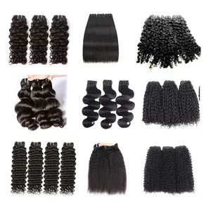 Virgin Hair Bundles With Closure , Factory Wholesale Price Cuticle Aligned Virgin Hair Different Texture