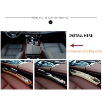Cadeau Prix d'usine Boîte à fentes pour voiture Organisateur Boîte attrape-billets en cuir PU Téléphone de voiture Siège fendu Étui de rangement de poche