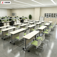 Table de conférence pliable JIUSHUN moderne en bois pour salle de réunion, bureau, bibliothèque, école