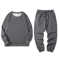 MSET5053 Ensemble de survêtement unisexe de haute qualité, faible MOQ OEM, personnalisé, 320g, 100% coton, pour l'entraînement et le jogging