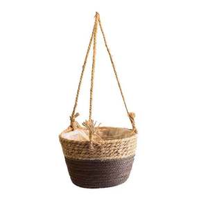 Panier à fleurs en rotin <span class=keywords><strong>suspendu</strong></span> en herbe tissée bleue classique pour <span class=keywords><strong>Pot</strong></span> d'orchidée <span class=keywords><strong>Pot</strong></span> <span class=keywords><strong>suspendu</strong></span> en bambou <span class=keywords><strong>avec</strong></span> design classique - Product Image 1