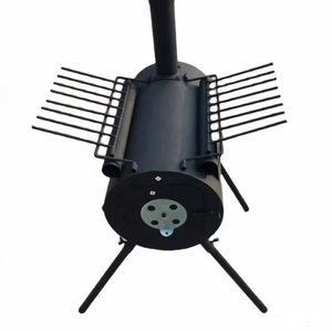 Poêle à <span class=keywords><strong>bois</strong></span> portable pour tente avec cheminée, en acier robuste, pour le chauffage des abris de camping et la cuisson au barbecue en extérieur - Product Image 2