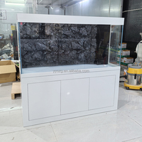 Grand aquarium en verre avec fond en roche 3D concave-convexe texturé en relief pour l'aménagement paysager d'aquariums