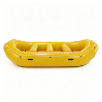 Île flottante gonflable MJK pour eaux vives - 6 à 8 personnes, 395 cm de longueur, certifiée CE pour utilisation en lac et en rivière, plancher renforcé
