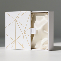 Boîte cadeau rigide pliable en papier écologique de luxe rouge de style chinois avec fermeture magnétique à double ouverture, design personnalisé