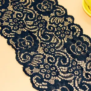 Factory supplied pattern stretch elastic lace trims for lingerie made of nylon and spandex