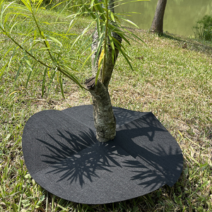 Không dệt phân hủy sinh học Vòng cây bảo vệ Mat cây Nhẫn mulch Mat 20.5inch cho cỏ dại kiểm soát bảo vệ gốc - Product Image 2