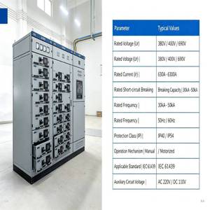 Coffret de distribution <span class=keywords><strong>électrique</strong></span> complet MNS GCS 380V <span class=keywords><strong>triphasé</strong></span> en acier galvanisé avec disjoncteur AC 100A - Product Image 1