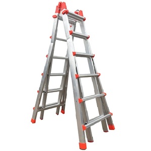 Échelle télescopique multifonctionnelle pliable légère et peu coûteuse 4X6 avec charnières - Product Image 1