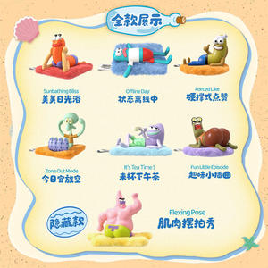 The Genuine SpongeBob Biketown <strong>Resident</strong> Luang Xiaoxiang Fragrance Doll Beach Aroma Plush Blind Box Passerby Fish100mm - Product Image 2