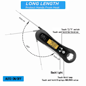 Termómetro de cocina <span class=keywords><strong>Digital</strong></span> impermeable plegable con pantalla <span class=keywords><strong>LCD</strong></span> retroiluminada multifuncional - Product Image 3