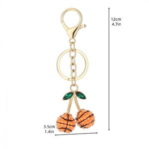 Nouveau porte-clés JS 2026 en forme de ballon de sport avec strass, breloque mignonne pour <span class=keywords><strong>femme</strong></span> (basketball, football, baseball, volleyball) - Product Image 2