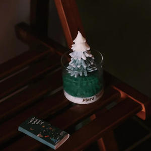 Bougie sapin de Noël verre d'aromathérapie bougie non parfumée bougies inspirantes cadeau de vacances - Product Image 3