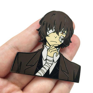 Broche de Metal Esmaltado Creativo con Diseño de Anime, Accesorios Lindos de <span class=keywords><strong>Dazai</strong></span> Osamu y Nakahara Chuuya - Product Image 4