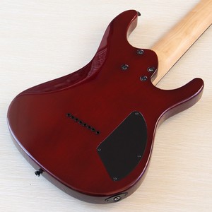 Chitarra Elettrica Mancina 39 Pollici 8 Corde Rossa Lucida con Corpo in Acero, Tastiera in Palissandro e Pickup per Professionisti - Product Image 5