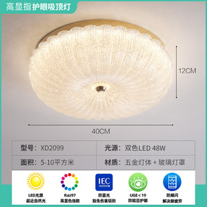 Lámpara de Techo Protectora para los Ojos, para Habitación, Dormitorio, Principal, Estilo Nuevo <span class=keywords><strong>2022</strong></span>, Simple, para Estudio, Calabaza - Product Image 6
