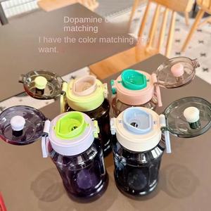 แก้วน้ำพีซีความจุขนาดใหญ่ ทนความร้อนสูง พกพาสะดวก พร้อมฟิลเตอร์กรองชา ฝาปิดแบบกดปุ่ม ดีไซน์สร้างสรรค์ ป้องกันการตกกระแทก เหมาะสำหรับกิจกรรมกลางแจ้งและออกกำลังกาย - Product Image 3