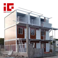 Maison préfabriquée en acier à 3 étages pour école, hôtel, villa et usage extérieur - Immeuble d'appartements modulaire