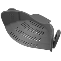 Passoire à spaghetti en silicone de 9 "* 3.1" * 2 "Passoire à pâtes de cuisine à clipser pour tous les pots et bols pour un usage domestique