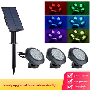 Lampe solaire sous-marine décorative <span class=keywords><strong>pour</strong></span> jardin et cour, projecteur de pelouse solaire RGB étanche IP68, lampe solaire subaquatique <span class=keywords><strong>pour</strong></span> <span class=keywords><strong>piscine</strong></span> - Product Image 1