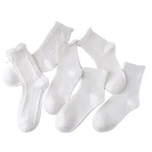Herfst Jk Uniform Sokken In De Buis Mooie Witte Kant Katoen Sokken Voor Vrouwen
