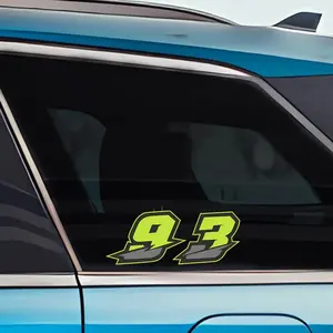 0123456789 número verde DIY casco de motocicleta protector solar calcomanías de vinilo impermeable motocicleta pegatinas tanque de combustible <span class=keywords><strong>carenado</strong></span> coche calcomanías - Product Image 5