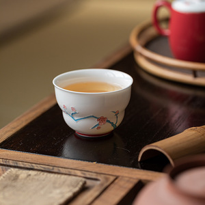 Guanlan Plum Blossom Gourd Cup Porcelain Single <b>Tea</b> Cup For Kung Fu <b>Tea</b> <b>Set</b> - Product Image 4