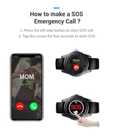 Montre connectée EV05 avec alarme, suivi des personnes âgées, capteur de chute, carte SIM, appels bidirectionnels pour les maisons de retraite