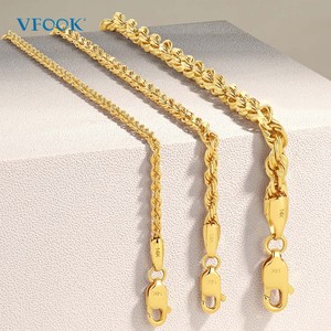 Vfook Dây Xích Cao Cấp Rắn 14K 18K 22K Bán Buôn Vàng Tùy Chỉnh Thời Trang Đồ Trang Sức Phát Hiện Chuỗi Cho Nam Giới Và Phụ Nữ - Product Image 1