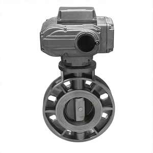 Válvula de Mariposa Motorizada Eléctrica Modulante de CC de 12 V con Brida COVNA, Válvula de Mariposa Eléctrica de Plástico CPVC para Agua de Mar - Product Image 2