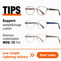 Nouvelles Lunettes Anti-Lumière Bleue 2026 pour Femme, Monture Métallique Fine, Verres Clairs de Luxe, Confortables avec Plaquettes de Nez, OEM