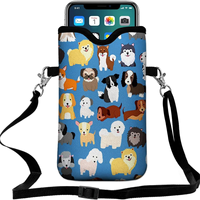Housse de téléphone en néoprène avec sangle/lanière de cou pour iPhone 16/15/14/13 Pro, 16/15 Plus Samsung S24, Google Pixel 9