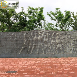 Escultura en relieve de piedra Jiahua, figuras históricas del Ejército de la Octava Vía, Ejército Rojo, Guerra de Resistencia contra Japón - Product Image 1