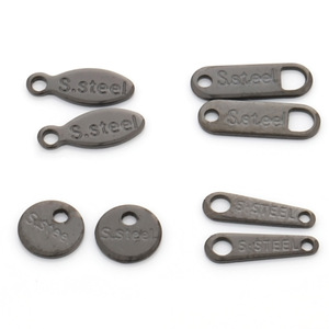 Colgantes de acero inoxidable en forma de béisbol, ovalados y rectangulares, negros, para joyería DIY, collares, pulseras, decorativos. - Product Image 5