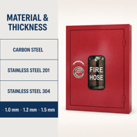 Boîte à Tuyaux d'Incendie à Porte Simple 600x400x180mm Armoire Personnalisée pour Équipement Incendie