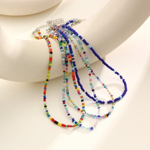 Mini collar de cuentas de semillas de cristal de 3mm colorido bohemio, joyería hecha a mano de arcoíris para mujer, <span class=keywords><strong>vida</strong></span> diaria de verano - Product Image 5